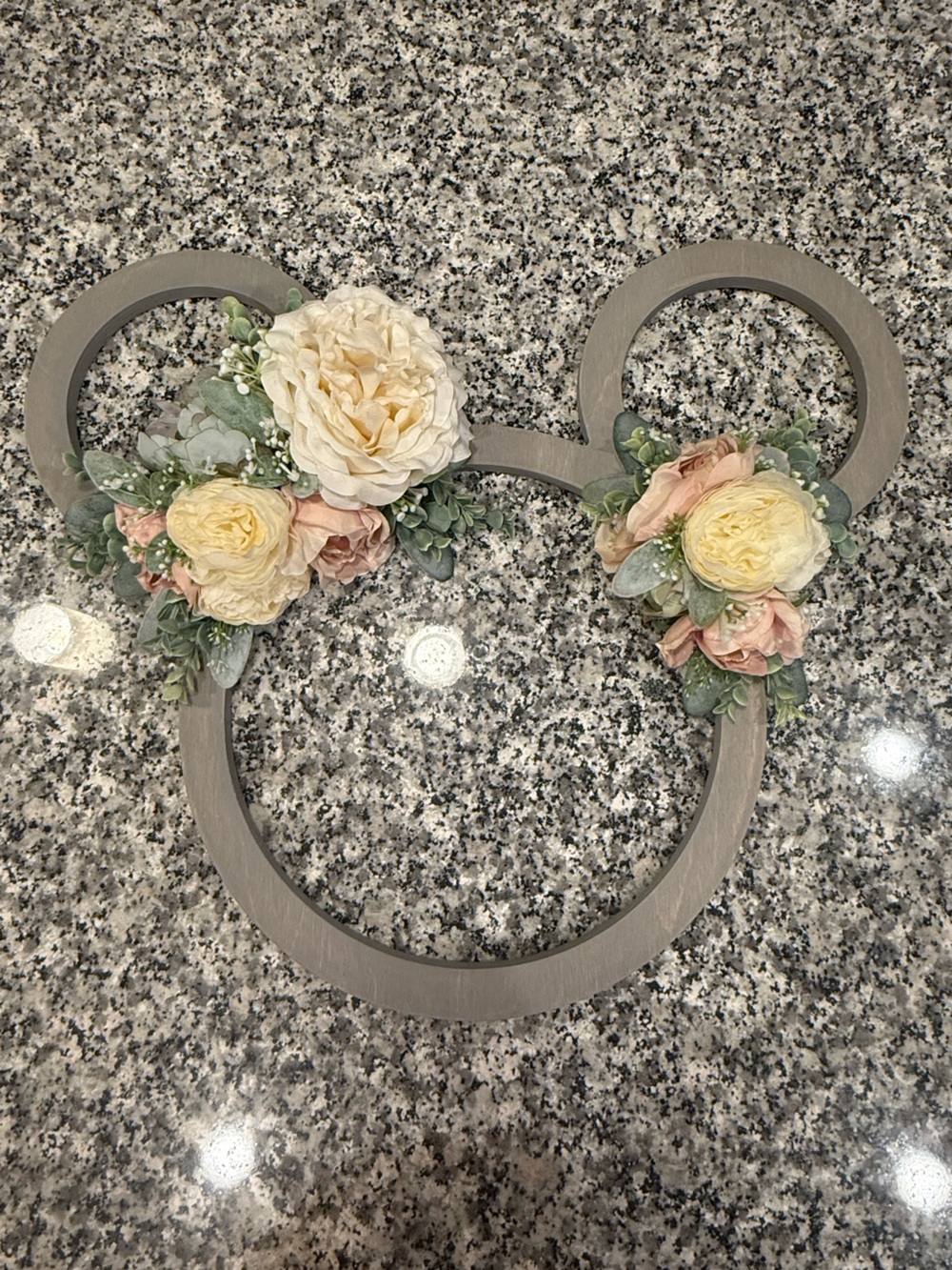 Castle Bound Supply Co Custom floral mouse, Grey wash with Fantasyland florals